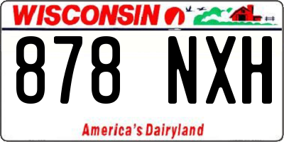 WI license plate 878NXH