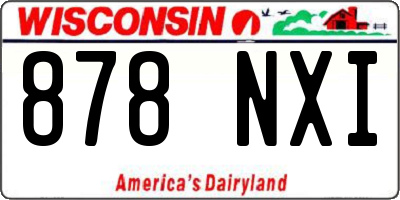 WI license plate 878NXI