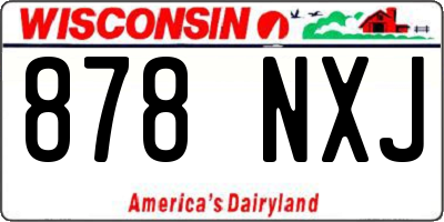 WI license plate 878NXJ
