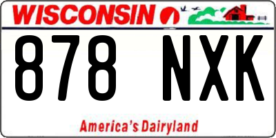 WI license plate 878NXK