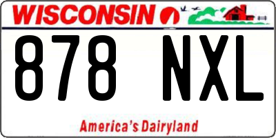 WI license plate 878NXL