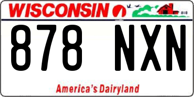WI license plate 878NXN