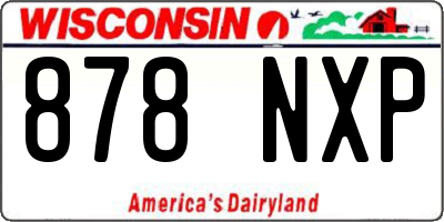 WI license plate 878NXP
