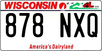 WI license plate 878NXQ