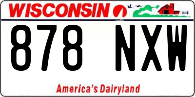 WI license plate 878NXW
