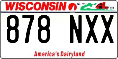 WI license plate 878NXX