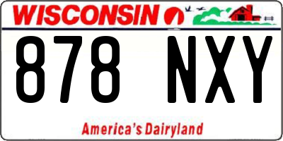 WI license plate 878NXY