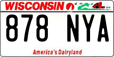 WI license plate 878NYA