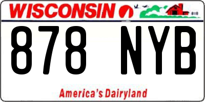 WI license plate 878NYB