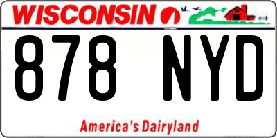WI license plate 878NYD