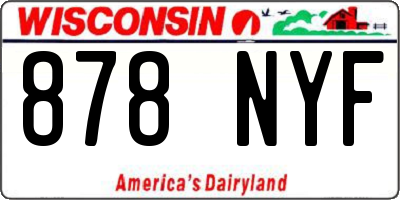 WI license plate 878NYF