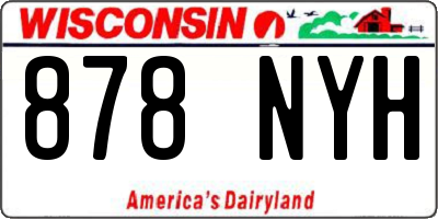 WI license plate 878NYH