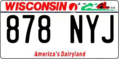WI license plate 878NYJ