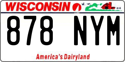 WI license plate 878NYM