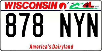 WI license plate 878NYN
