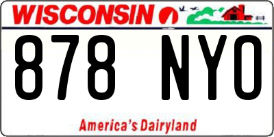WI license plate 878NYO