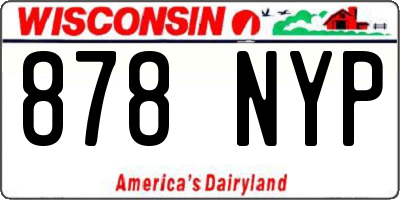 WI license plate 878NYP