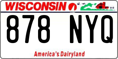 WI license plate 878NYQ