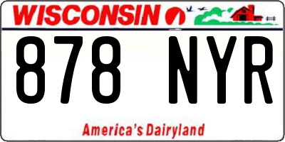 WI license plate 878NYR