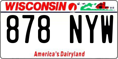 WI license plate 878NYW