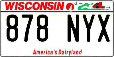 WI license plate 878NYX