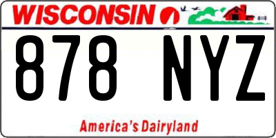 WI license plate 878NYZ