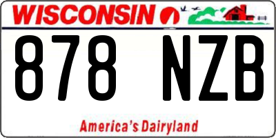 WI license plate 878NZB