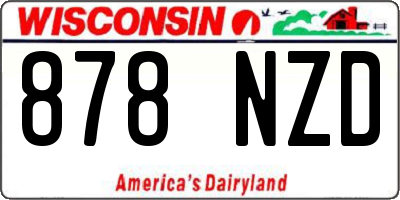 WI license plate 878NZD