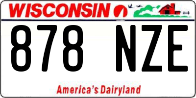 WI license plate 878NZE