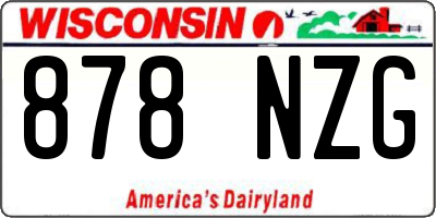 WI license plate 878NZG