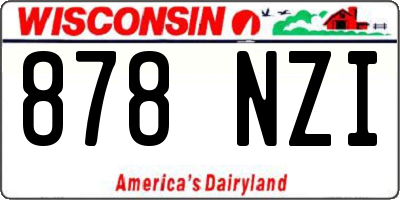 WI license plate 878NZI