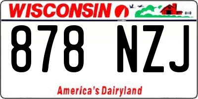 WI license plate 878NZJ
