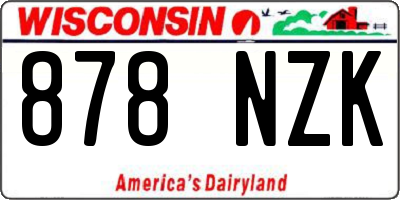 WI license plate 878NZK