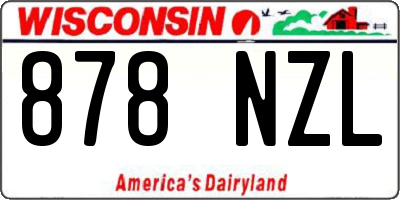 WI license plate 878NZL