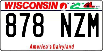 WI license plate 878NZM