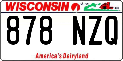 WI license plate 878NZQ