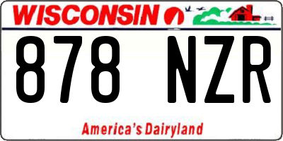 WI license plate 878NZR