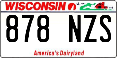 WI license plate 878NZS