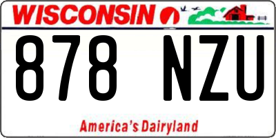 WI license plate 878NZU