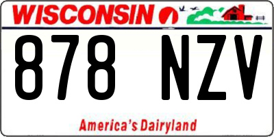 WI license plate 878NZV