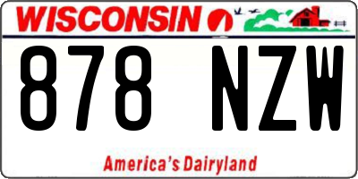 WI license plate 878NZW