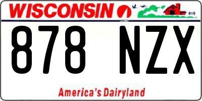 WI license plate 878NZX