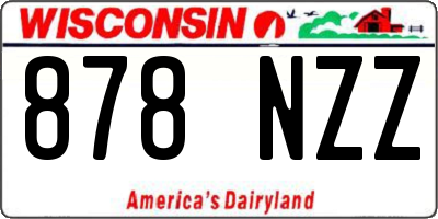 WI license plate 878NZZ