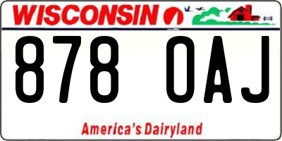 WI license plate 878OAJ