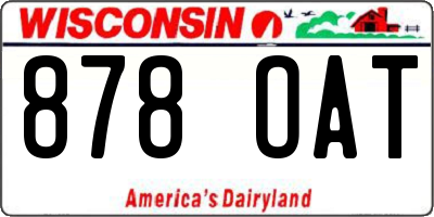WI license plate 878OAT