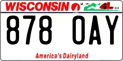 WI license plate 878OAY
