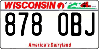 WI license plate 878OBJ