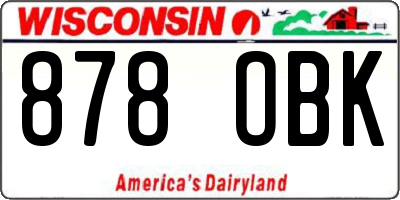 WI license plate 878OBK