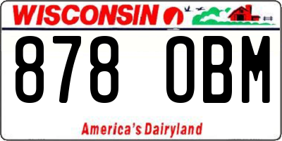 WI license plate 878OBM