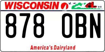 WI license plate 878OBN